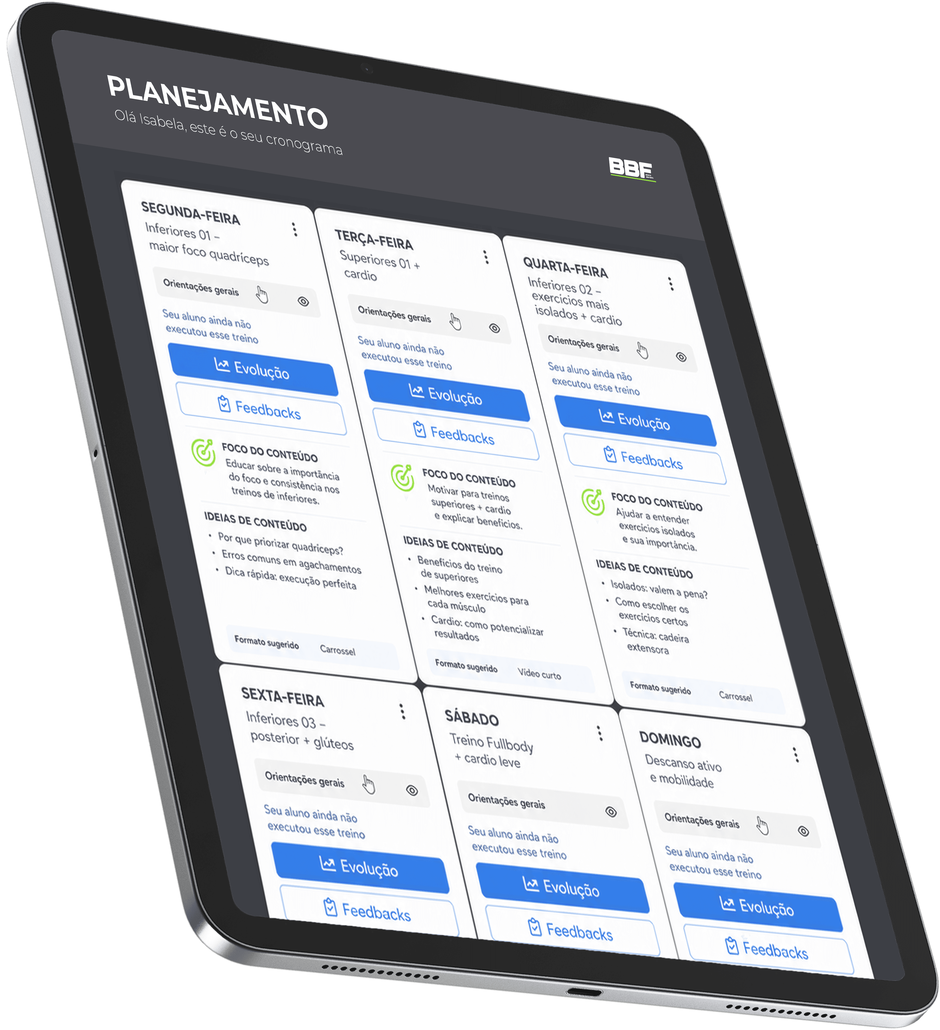 Planejamento personalizado